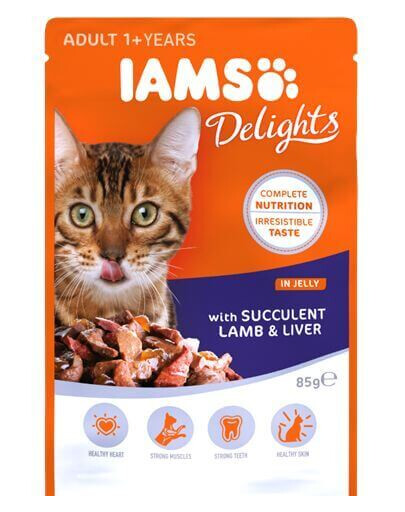 IAMS Cat Adult All Breeds Lamb & Liver In Jelly 85g