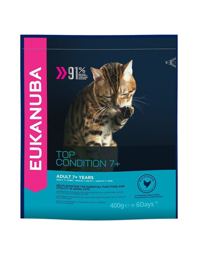 EUKANUBA Cat Senior All Breeds Top Condition Chicken & Liver 0,4 kg