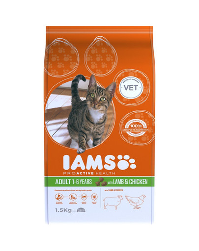 IAMS Cat Adult All Breeds Lamb 1.5 kg