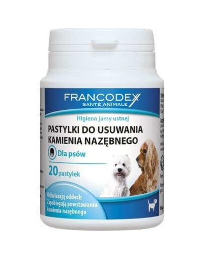 FRANCODEX tabletės nuo blogo burnos kvapo šunims 20 vnt.