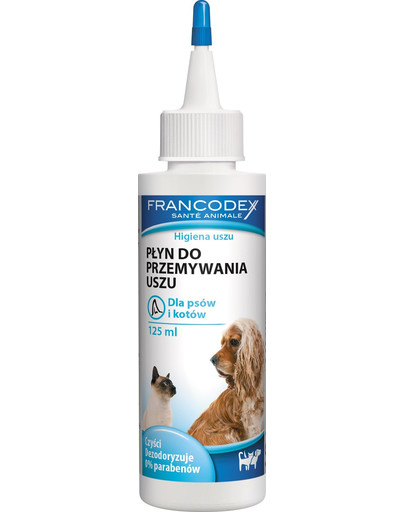 FRANCODEX ausu tīrītājs suņiem un kaķiem 125 ml