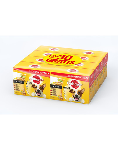 PEDIGREE konservai šunims su jautiena vištiena ir kalakutiena  100g 66+30 GRATIS