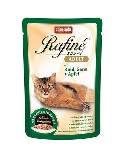 ANIMONDA Rafiné Soupé Adult su jautiena, žąsiena ir obuoliais 100 g