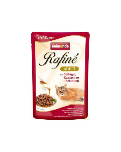 ANIMONDA Rafiné Soupé Adult su paukštiena, triušiena ir kumpiu 100 g