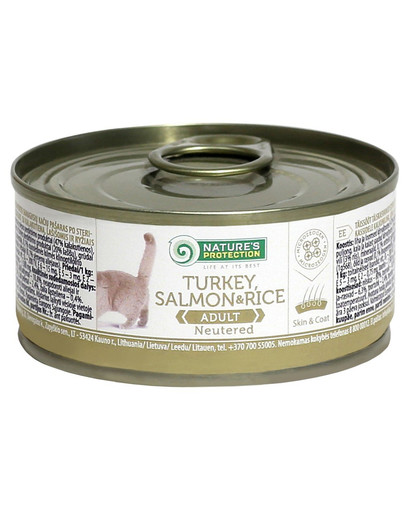NATURES PROTECTION Neutered Turkey Salmon & Rice 100 g