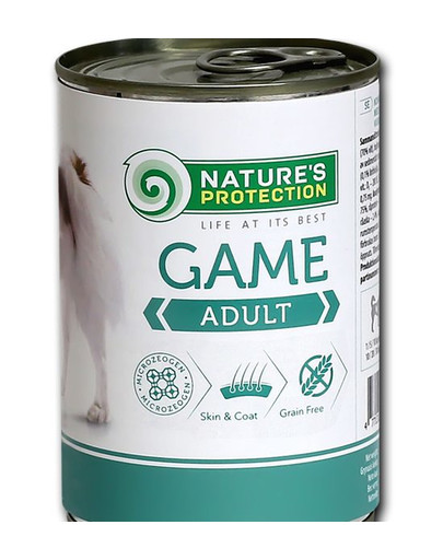 NATURES PROTECTION Dog Adult su žvėriena 400 g