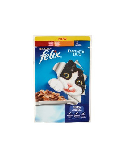 FELIX Fantastic Duo with Beef and Poultry in Jelly 100 g