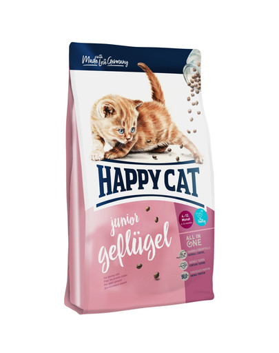 HAPPY CAT Supreme Junior ar vistas gaļu 4 kg