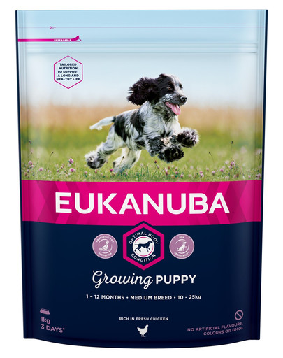 EUKANUBA Puppy Medium Breeds Chicken 1 kg