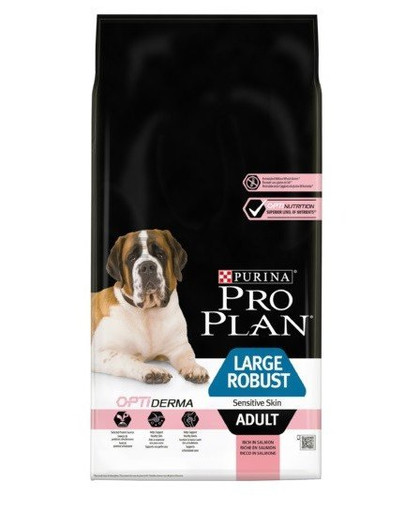 Purina Pro Plan Large Robust pieaugušiem suņiem ar jutīgu ādu Optiderma ar lasi 14 kg