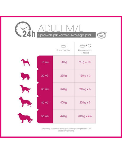 Perfect Fit Adult (1+ metai) ėdalas praturtinas vištiena vidutinių ir didelių veislių šunims 1.4 kg