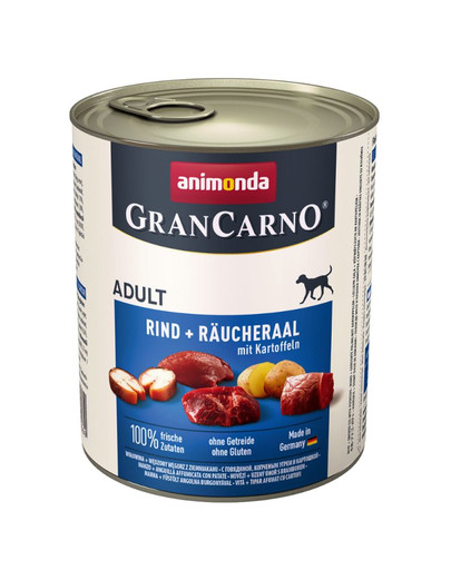 Animonda Grancarno Adult su rukytu bekonu ir bulvėmis 0.8 kg