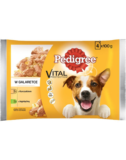 PEDIGREE Vital Protection konservai šunims su vištiena ir ėriena 4 x 100 g