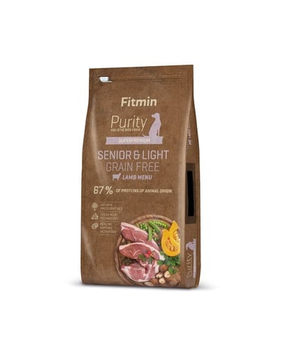 FITMIN Dog Purity Grain Free Senior Light Lamb 12 kg