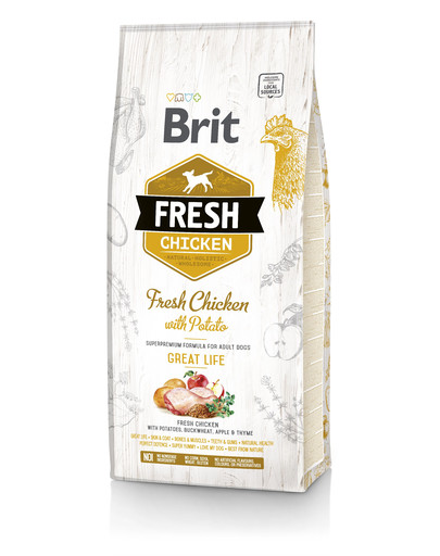 BRIT Fresh chicken with potato adult great life 12 kg