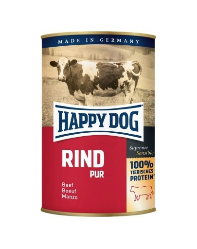 Happy Dog Rind Pur konservi suņiem ar liellopa gaļu 400 g