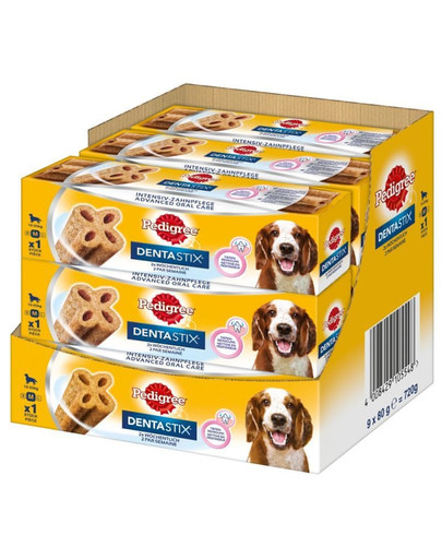 PEDIGREE DentaStix Medium kramtalas šunims 80 g x 9