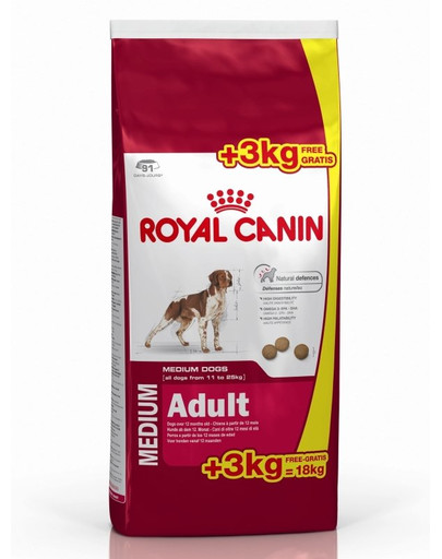 ROYAL CANIN Medium Adult 15+3 kg DOVANŲ
