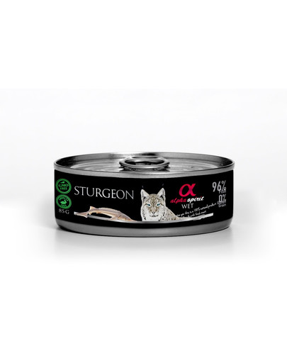 ALPHA SPIRIT kaķu barība ar stores konserviem 85 g