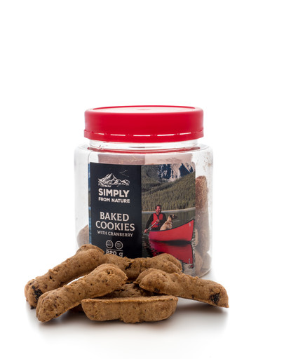 SIMPLY FROM NATURE Baked Cookies with cranberry Cepti cepumi ar dzērvenēm 220 g
