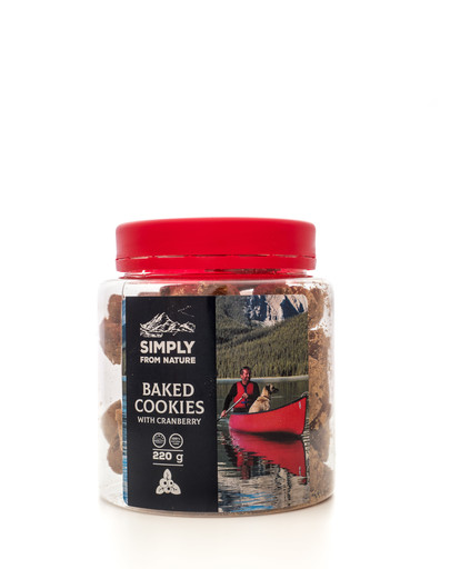 SIMPLY FROM NATURE Baked Cookies with cranberry Cepti cepumi ar dzērvenēm 220 g