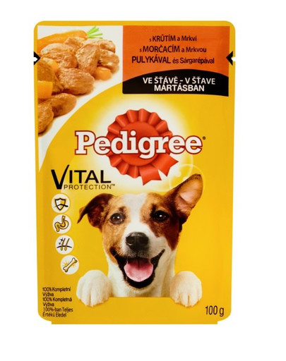 PEDIGREE Vital Protection Adult konservai šunims su kalakutiena ir morkomis 24 x 100 g