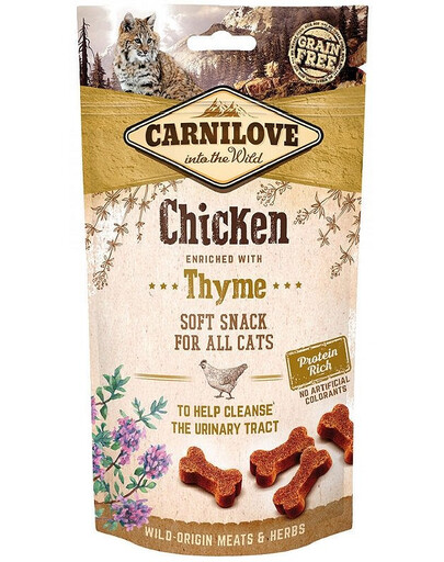 CARNILOVE Semi moist snacks delikatne przysmaki z kurczakiem i tymiankiem 50 g