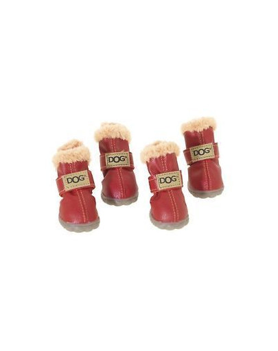 „ZOLUX“ suņu apavi T4 (5,5 x 4,5 cm augšdaļas augstums 8 cm) sarkani 4 gab.