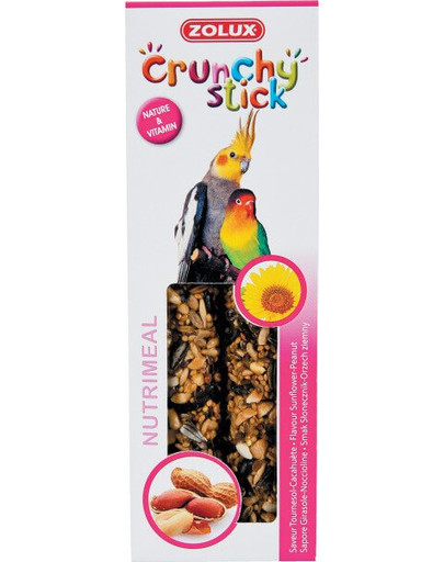 Zolux Crunchy Stick lieliem papagaiļiem ar saulespuķēm un zemesriekstiem 115 g