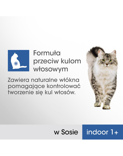 PERFECT FIT Indoor 1+ Šlapio kačių maisto konservai vištiena ir lašiša 4 * 85 g
