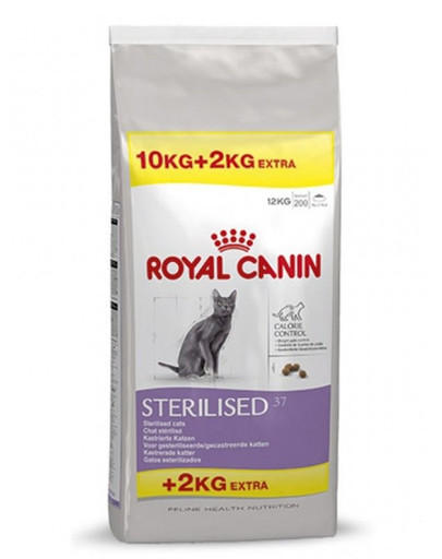 ROYAL CANIN Sterilised 37 10 kg + 2 kg DĀVANĀ