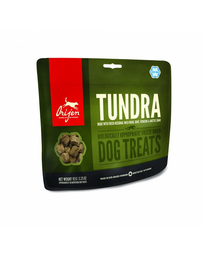 ORIJEN Tundra Freeze Dried Dog treats elnienos skanėstai šunims 42,5 g