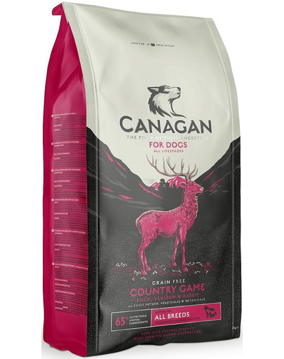 CANAGAN Dog Country Game sausā barība suņiem 12 kg brieža gaļa