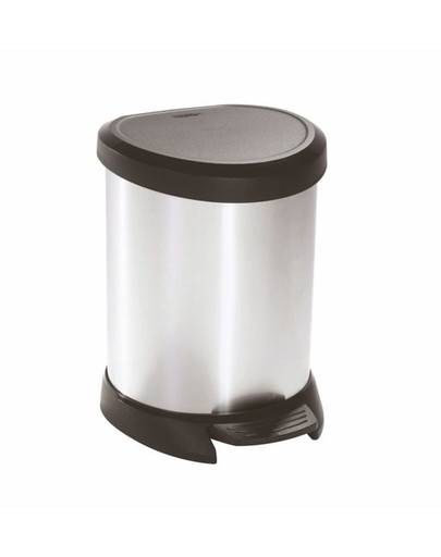 CURVER Atkritumu tvertne 5 l melna / metalizēta sudraba krāsā