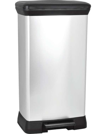 CURVER Šiukšliadėžė „DECO BIN 50 l“ juodas / metalizuotas sidabras