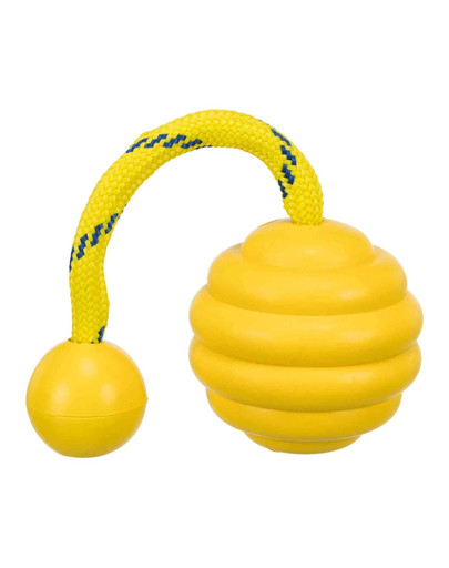 TRIXIE sportinis kamuoliukas ant virvės, natūralus kaučiukas 7 cm / 22 cm