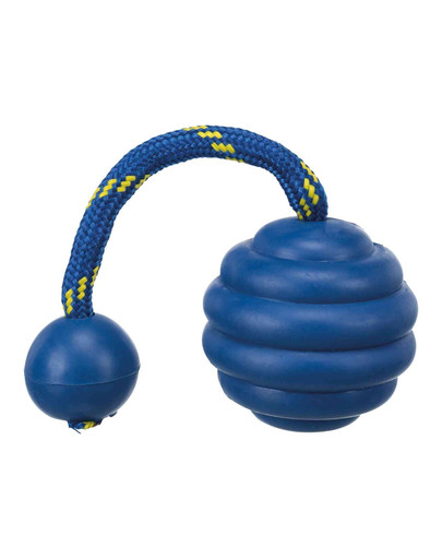 TRIXIE sportinis kamuoliukas ant virvės, natūralus kaučiukas 7 cm / 22 cm