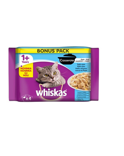 Whiskas sautējums želejā (1+ gadi) zivju garša 13 X 4 X 85 g