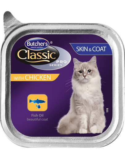 BUTCHER'S Classic Skin&Coat Cat ar vistas gaļas pastēti 100 g