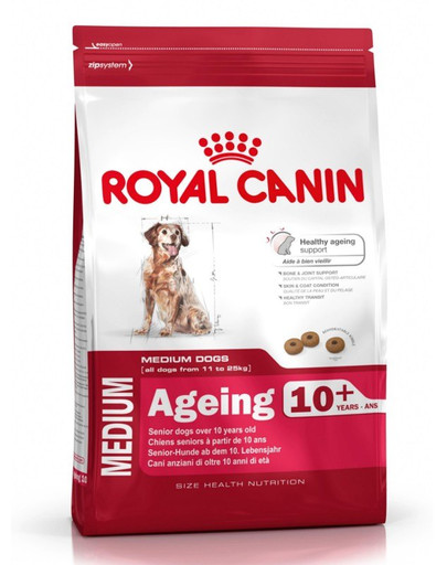 ROYAL CANIN Medium Ageing 10+ 3 kg sausā barība pieaugušiem suņiem, vecākiem par 10 gadiem, vidējām šķirnēm
