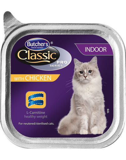 BUTCHER'S Classic Indoor Cat ar vistas gaļas pastēti 100 g