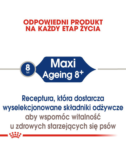 ROYAL CANIN Maxi ageing 8+ 3 kg sausā barība pieaugušiem suņiem no 8 gadu vecuma, lielām šķirnēm