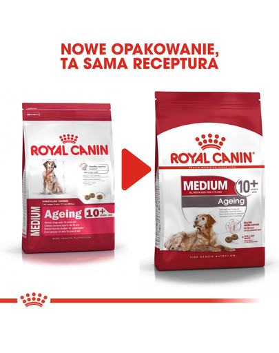 ROYAL CANIN Medium Ageing 10+ 3 kg sausā barība pieaugušiem suņiem, vecākiem par 10 gadiem, vidējām šķirnēm