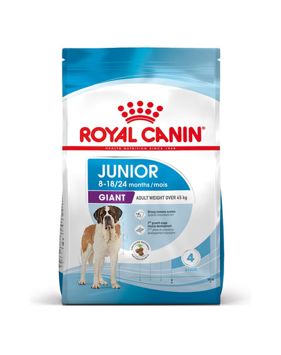 ROYAL CANIN Giant Junior 3,5 kg sausā barība kucēniem no 8 līdz 18/24 mēnešu vecumam, lielo šķirņu suņiem