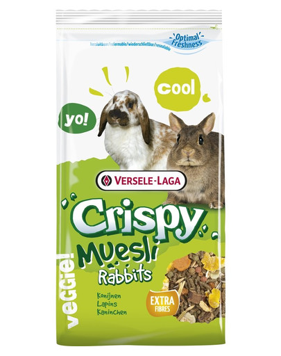 VERSELE-LAGA Crispy Muesli Rabbits 400 g barības maisījums pundurtrušiem