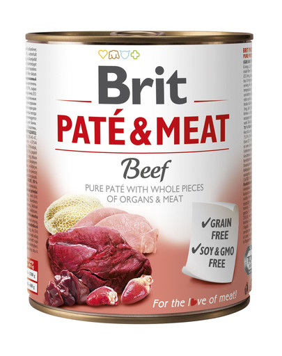 BRIT Pate & Meat beef 400 g Tīras liellopa gaļas mitrā suņu barība