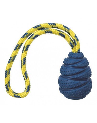 TRIXIE Sporting Jumper Gumijas rotaļlieta ar virvi, dabīgs kaučuks, 9 cm / 30 cm
