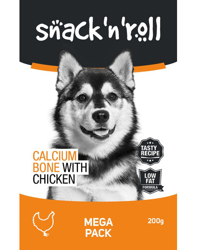 SNACK & ROLL Calcium Bone with Chicken Kalcija kauls ar vistas gaļu 200 g