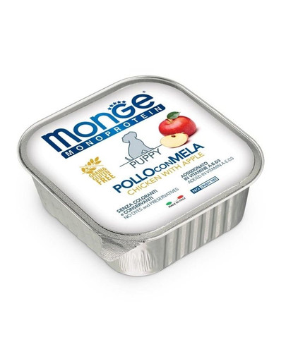 MONGE Fruit Dog Monoprotein Junior Vistas gaļa ar ābolu 150g