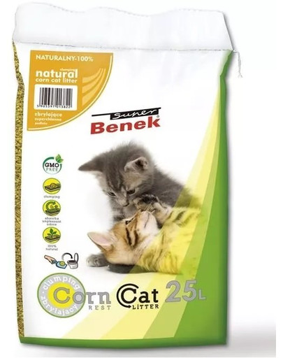 BENEK Super Benek Corn Kukurūzas pakaišu pakaiši kaķiem Tropical 25 l
